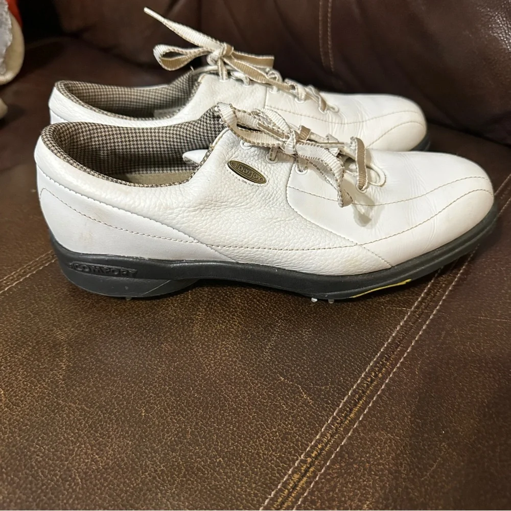 FootJoy Women's Size 9M All White Leather Extra Comfort Lace Golf Shoes‎ 98599